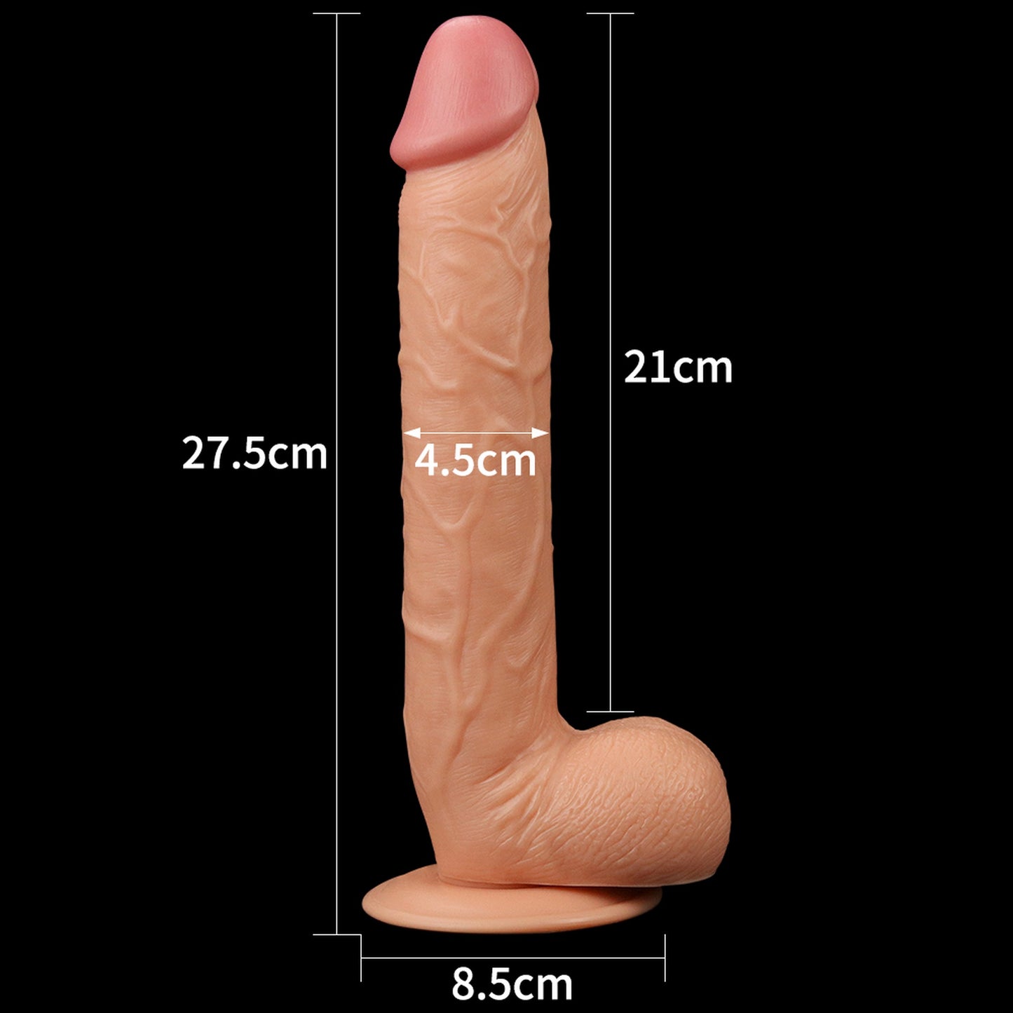 Gode ventouse réaliste extra épais