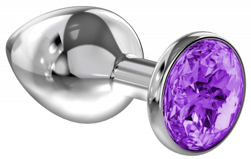 Plug en métal argenté avec diamant ( Sparkle Large )