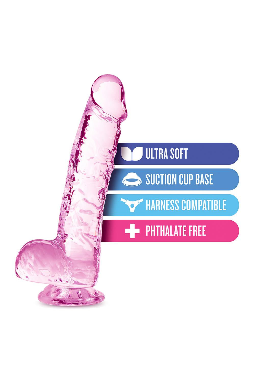 Gode ventouse réaliste (crystalline dildo)