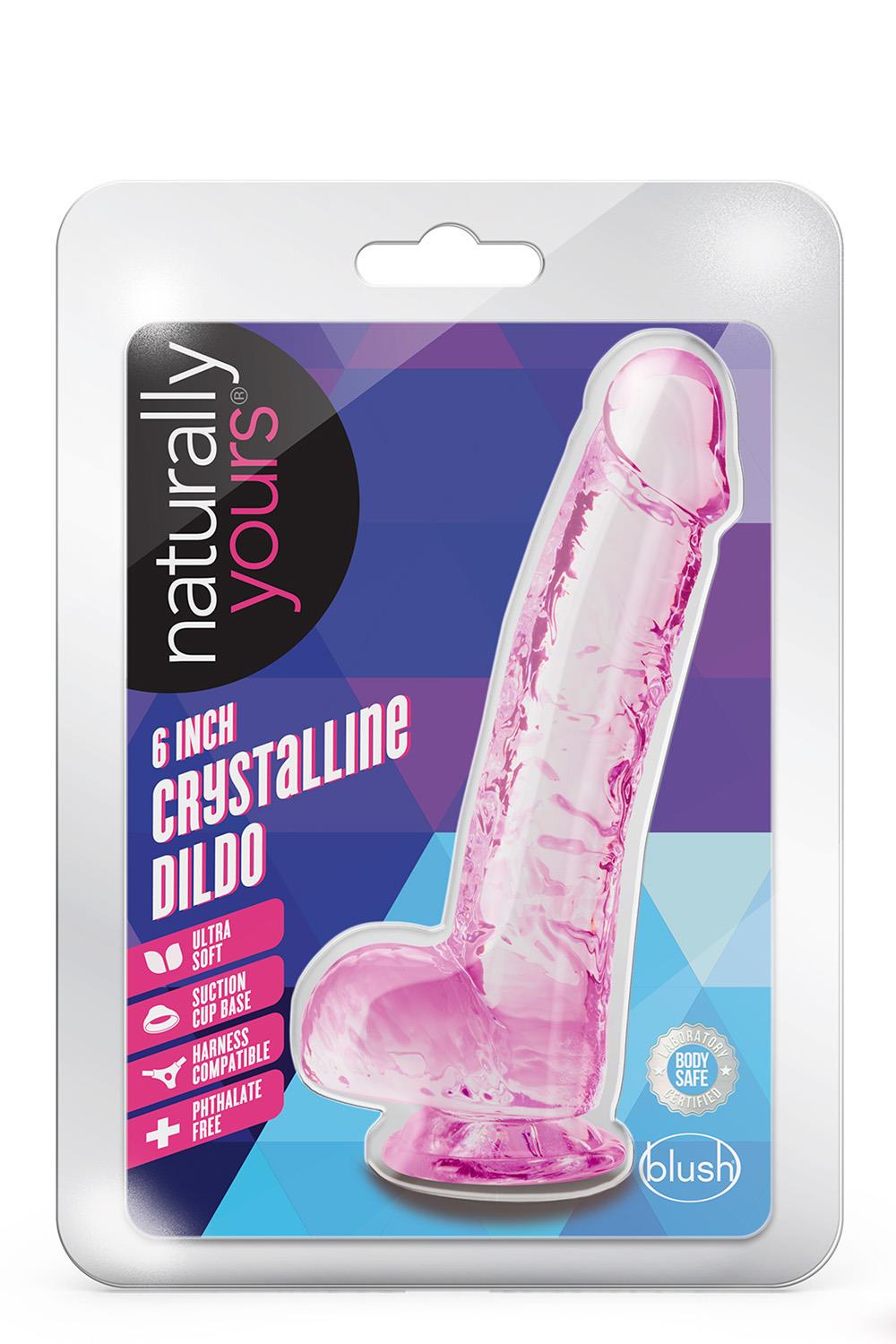 Gode ventouse réaliste (crystalline dildo)