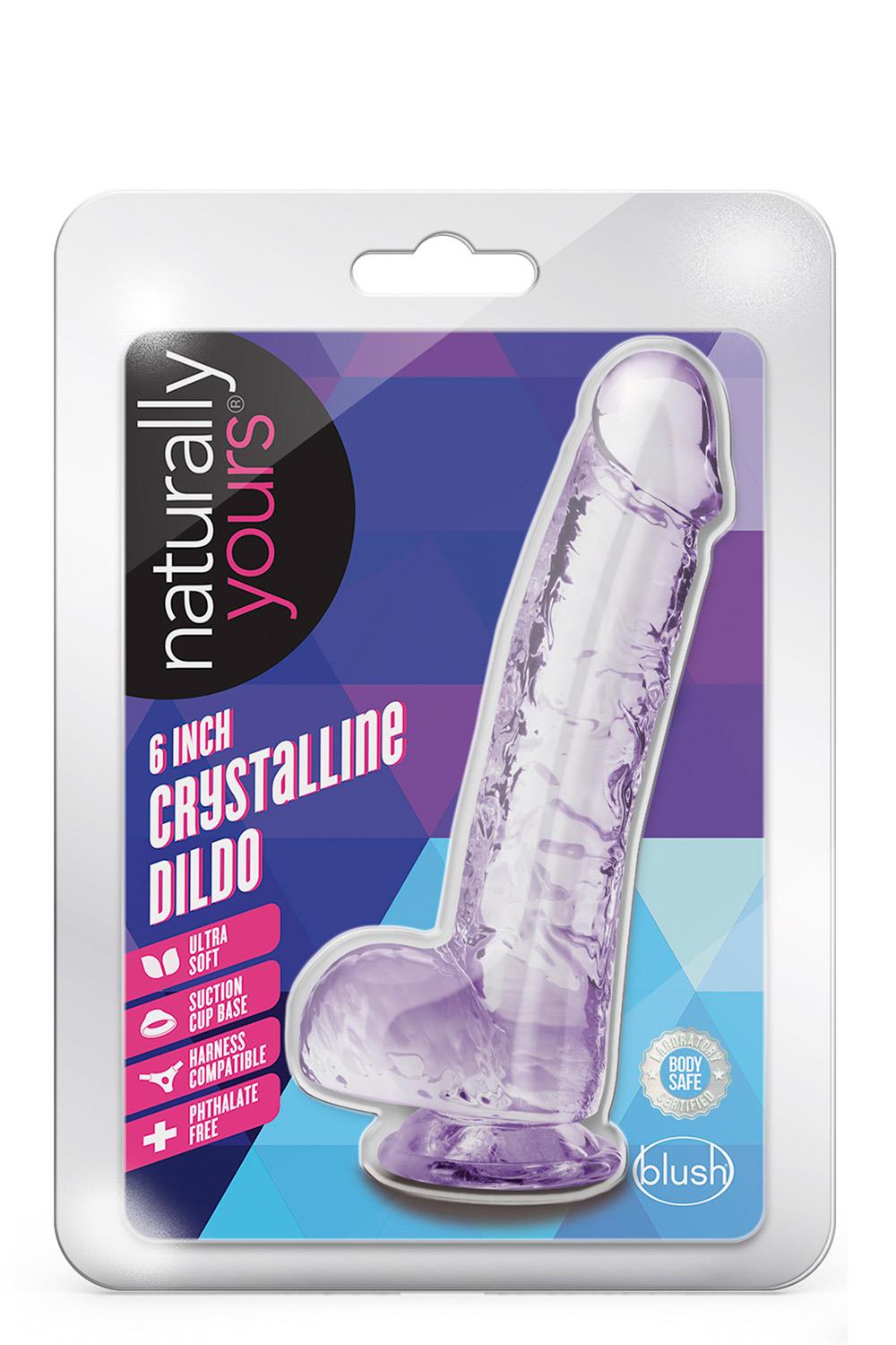 Gode ventouse réaliste (crystalline dildo)