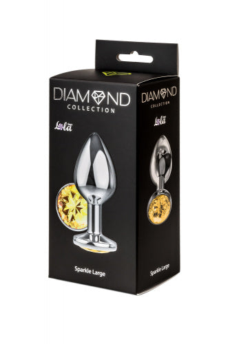 Plug en métal argenté avec diamant ( Sparkle Large )