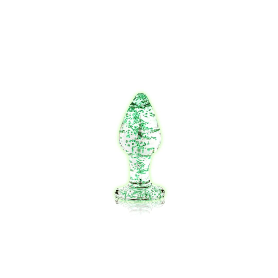 Plug en verre borosilicate fluorescent