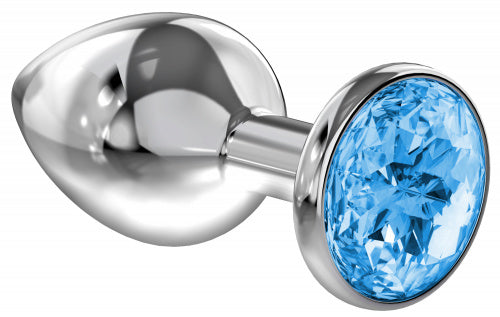 Plug en métal argenté avec diamant ( Sparkle Large )