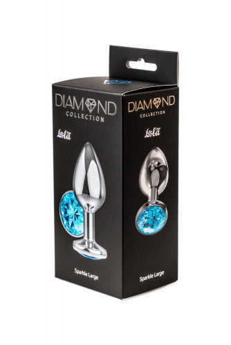 Plug en métal argenté avec diamant ( Sparkle Large )