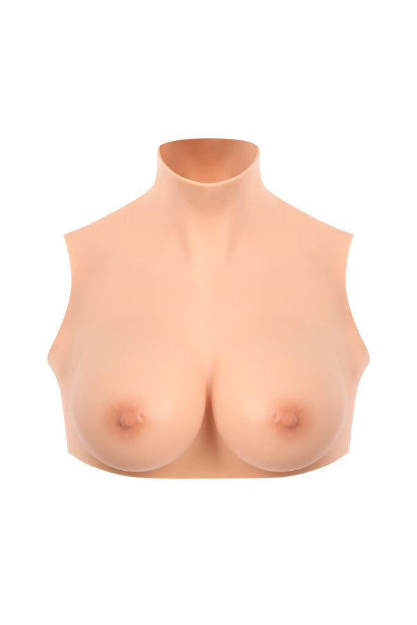 Buste seins réalistes peau très claire col haut 85C< 110C