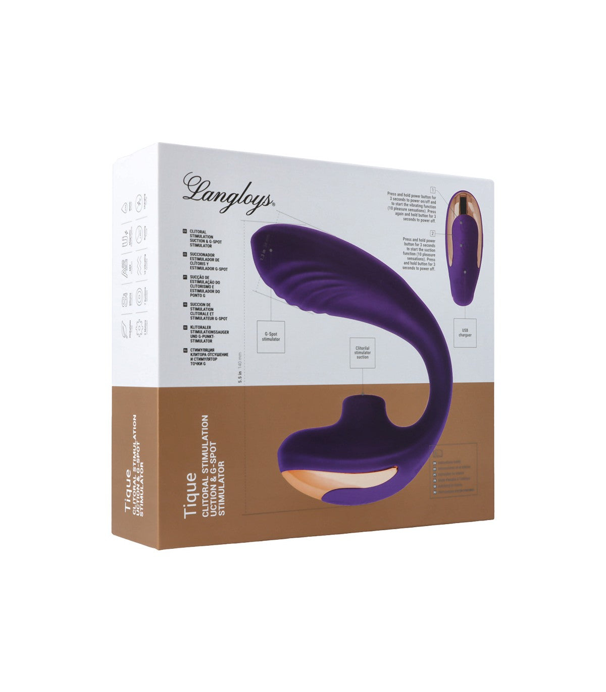 Stimulateur clitoridien et vibromasseur point G (Tique)