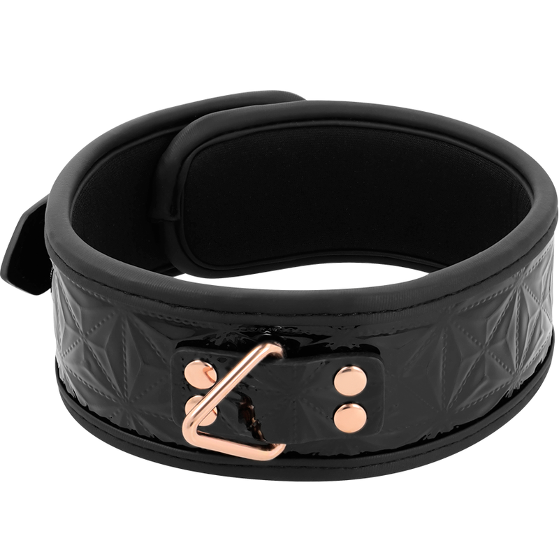 Collier avec laisse en cuir vegan