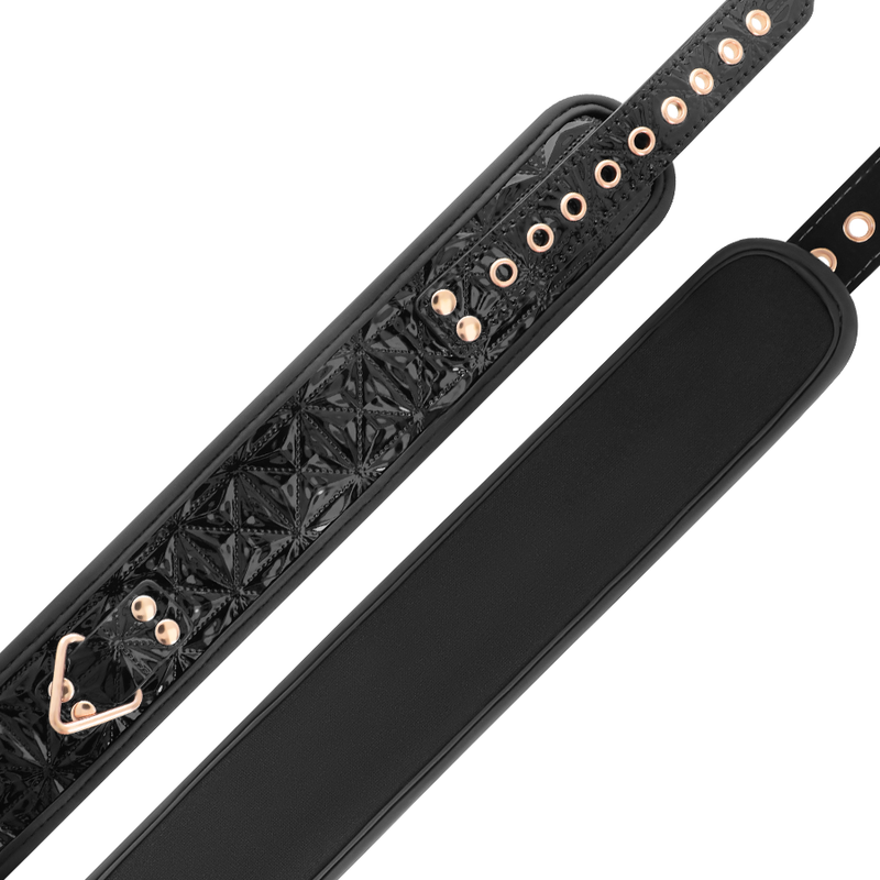 Collier avec laisse en cuir vegan