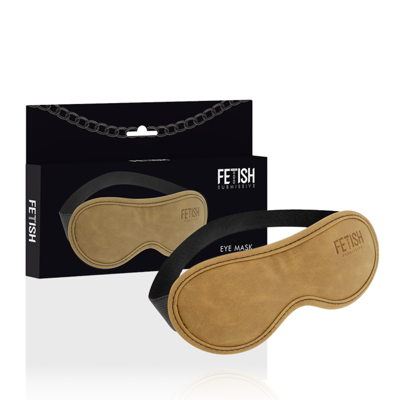 Masque élastique en cuir végan avec doublure en néoprène