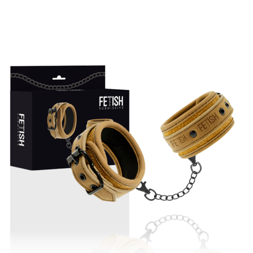 Attaches poignets en cuir végan avec doublure néoprène