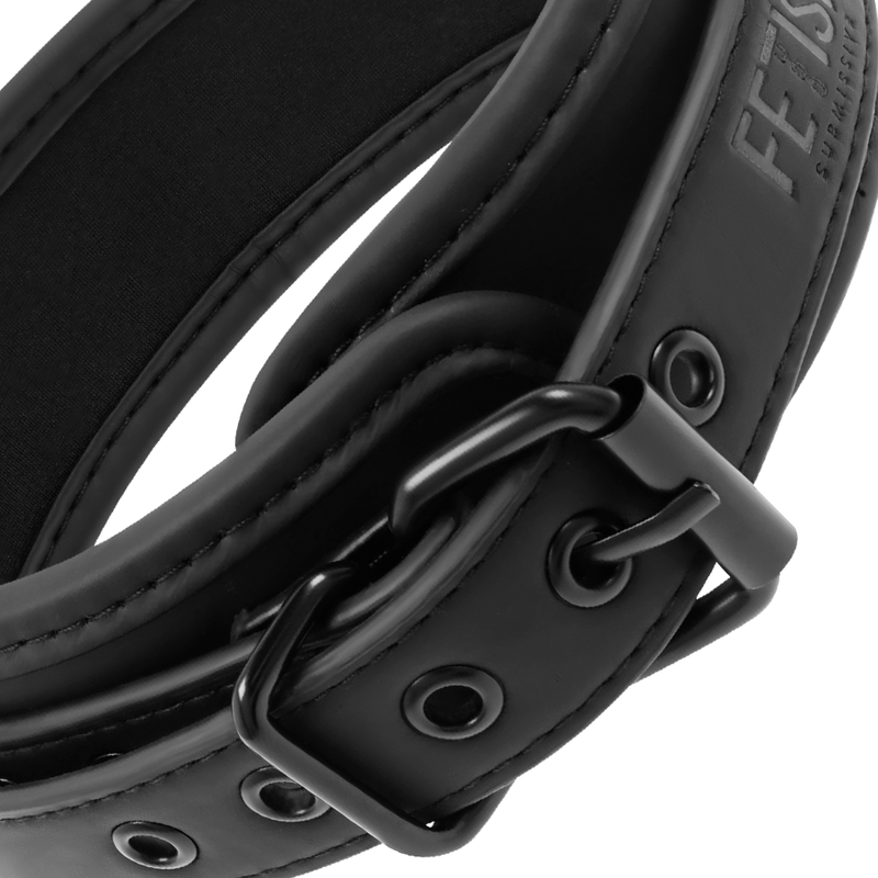 Collier et laisse en cuir végan