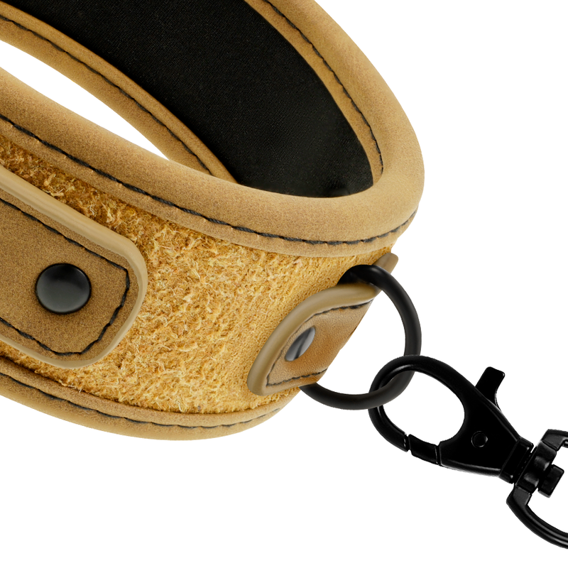 Collier et laisse en cuir végan