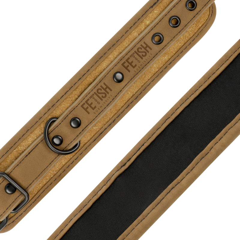 Attaches poignets en cuir végan avec doublure néoprène