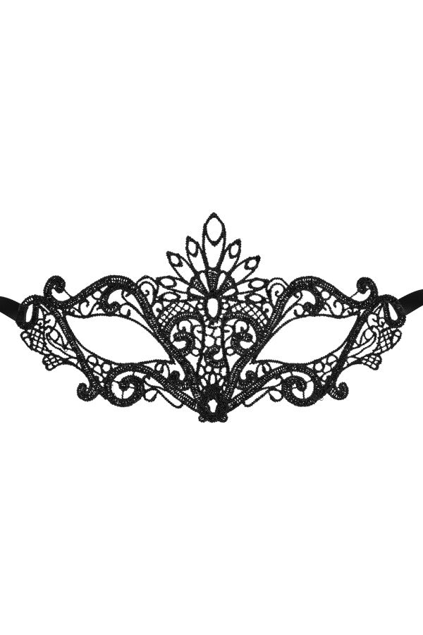 Masque noir en dentelle (étoile)