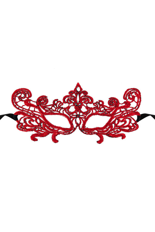 Masque rouge en dentelle (voie lactée)