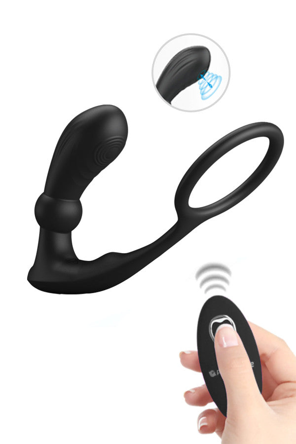 Plug anal vibrant et cockring (Warren)