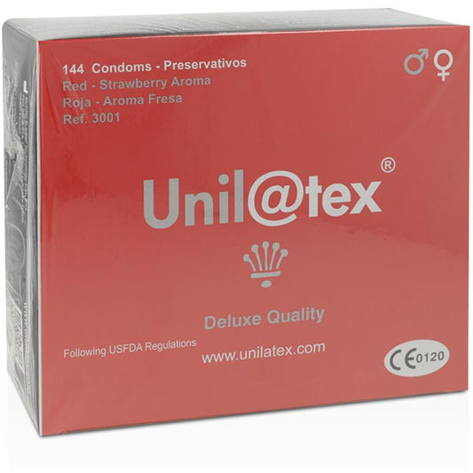 préservatifs goût fraise par 144 UNILATEX