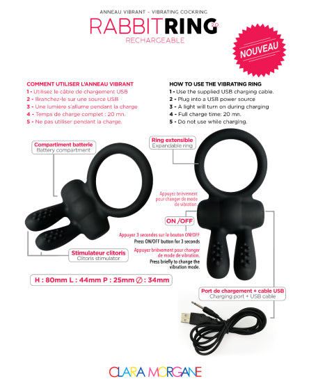 Anneau vibrant rabbit ring 2.0