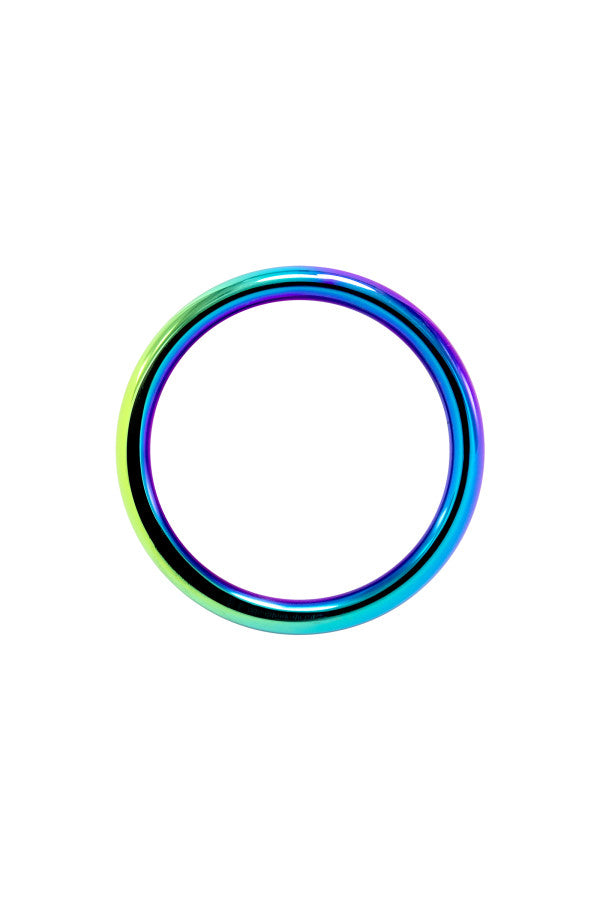 Cockring arc en ciel en métal irisé (4.4cm)
