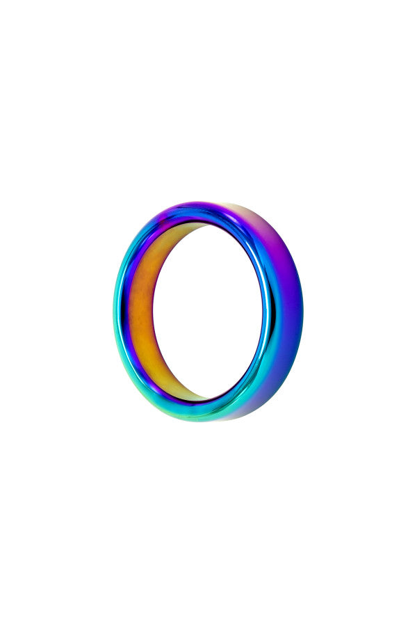 Cockring arc en ciel en métal irisé (3.8cm)