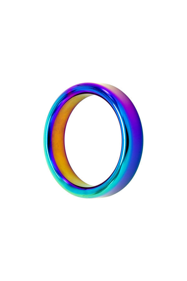 Cockring arc en ciel en métal irisé (4.4cm)