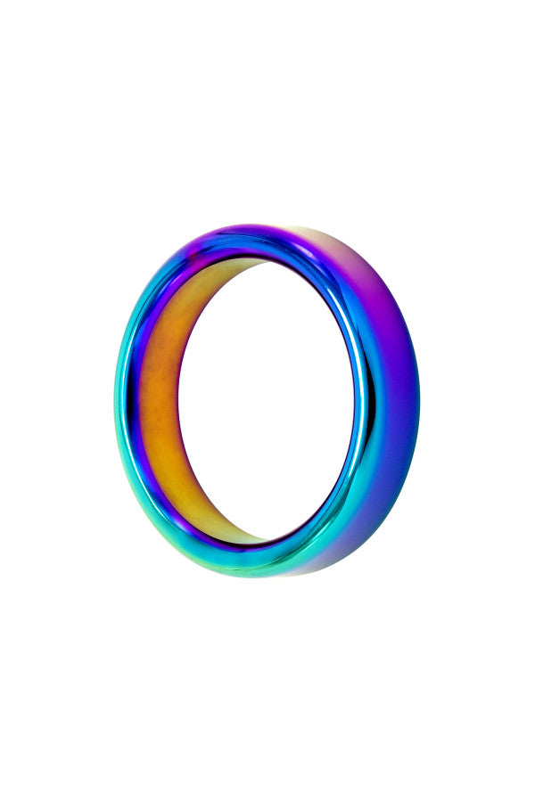 Cockring arc en ciel en métal irisé (4.7 cm)