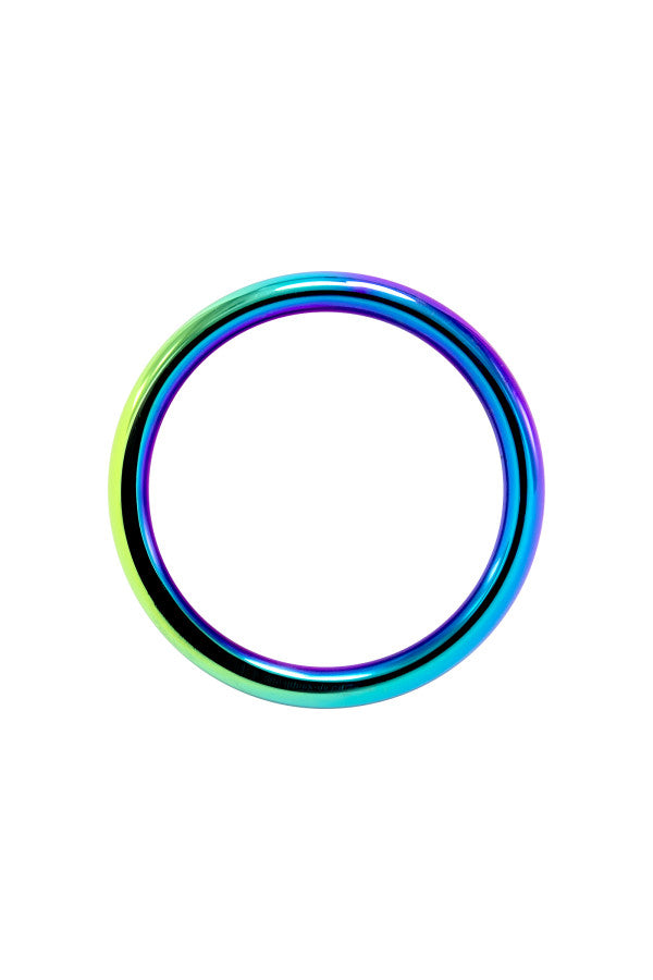 Cockring arc en ciel en métal irisé (4.7 cm)