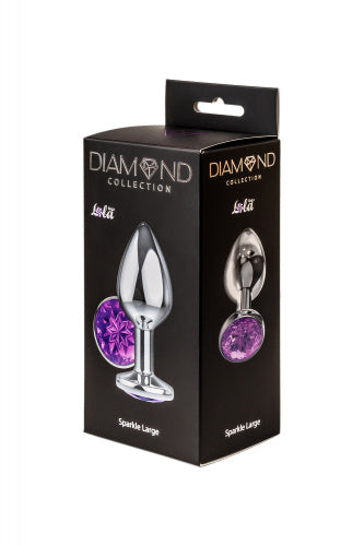 Plug en métal argenté avec diamant ( Sparkle Large )