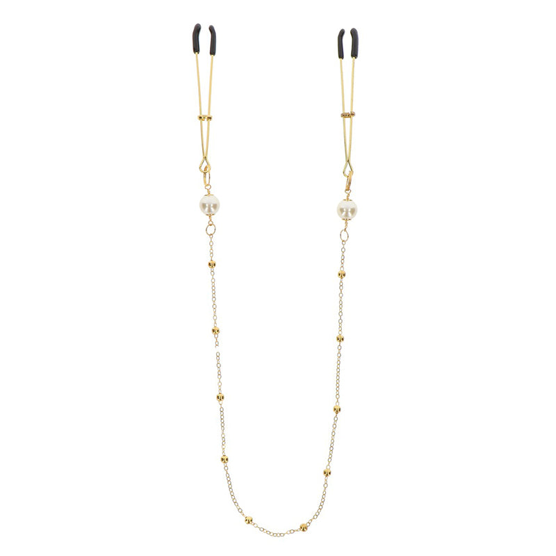Pinces à seins avec chaine doré et perles TABOOM - Sweet Fantasy
