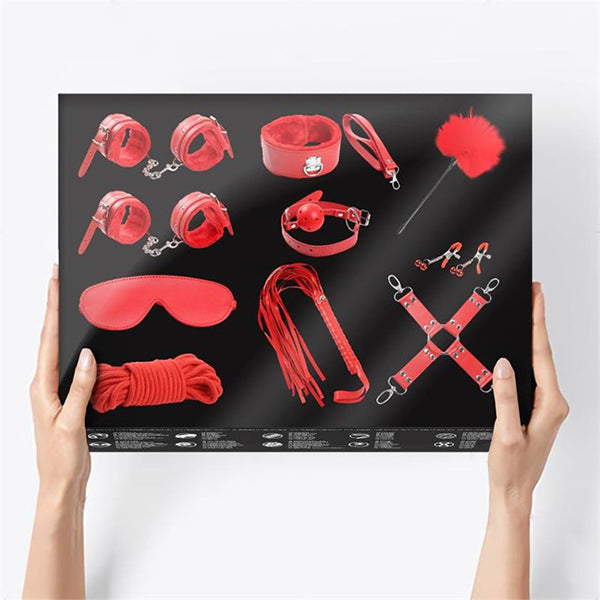 bondage-set-10-pieces-red