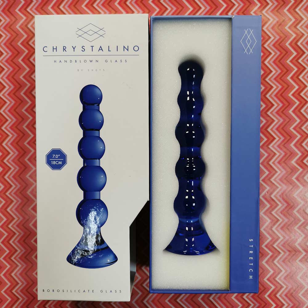 Plug en verre Stretch bleu