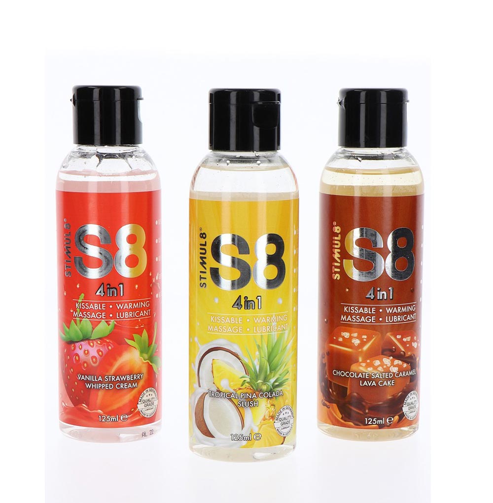 Lubrifiant + massage comestible et chauffant parfumé