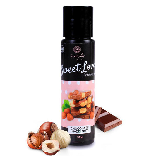     lubrifiant comestible goût chocolat noisette