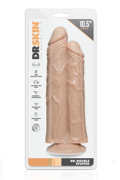 Double gode réaliste (Dr. double stuffed)