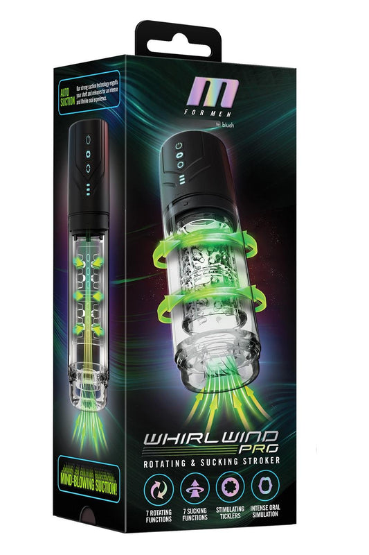 Masturbateur automatique avec rotation et succion (Whirlwind Pro)
