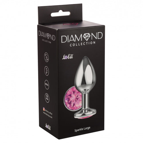 Plug en métal argenté  avec diamant ( Sparkle Large )