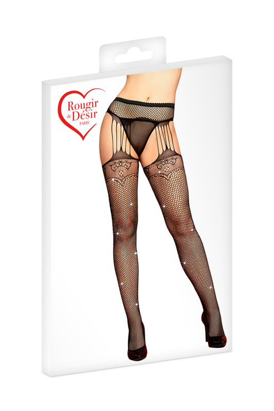 Collants résilles avec strass