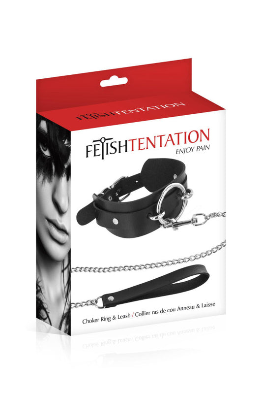 Collier BDSM avec laisse