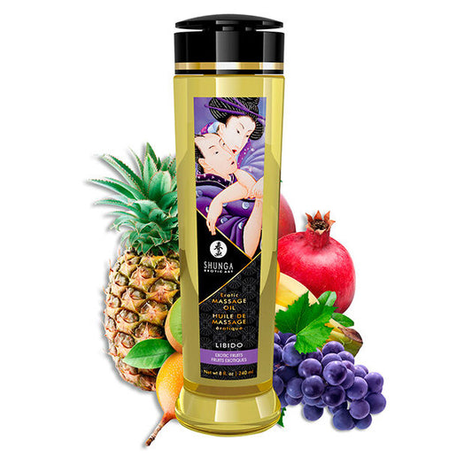 Huile de massage érotique  fruits exotiques (240ml) ( LIBIDO )