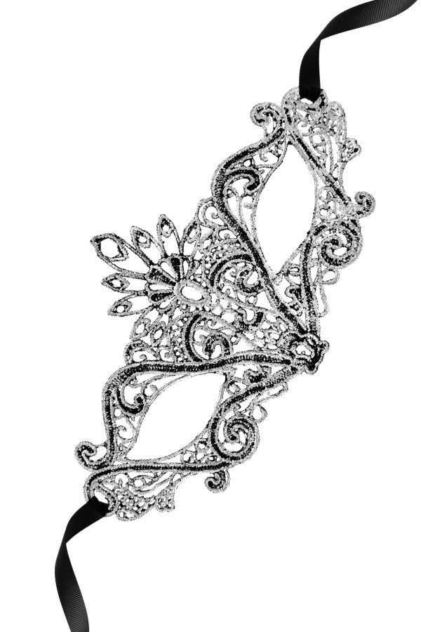 Masque argent en dentelle (étoile)