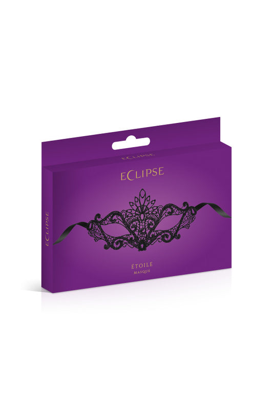 Masque noir en dentelle (étoile)