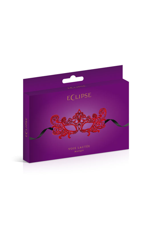 Masque rouge en dentelle (voie lactée)