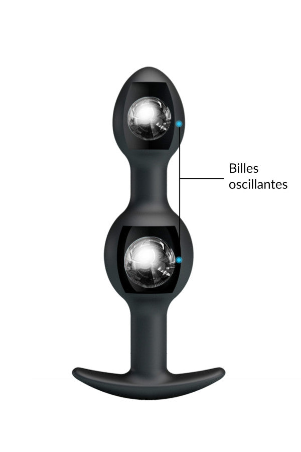 Plug anal avec deux billes oscillantes