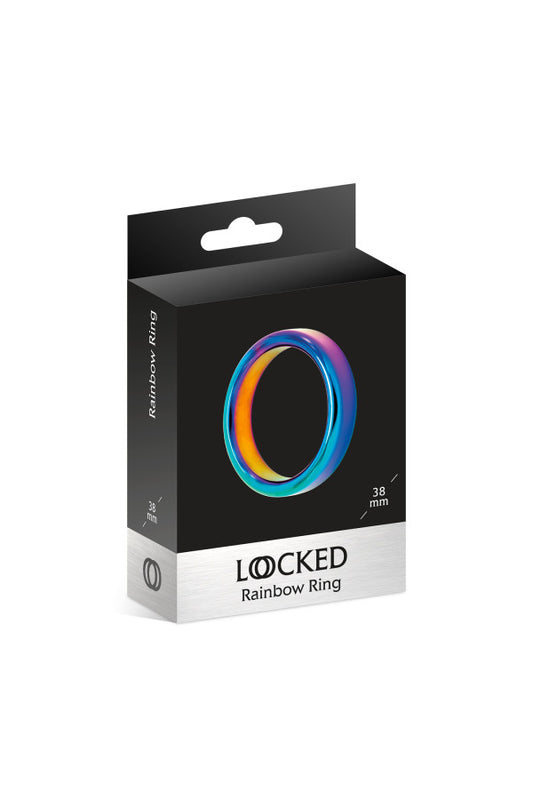 Cockring arc en ciel en métal irisé (3.8cm)