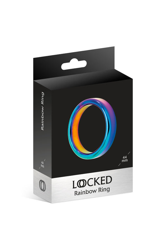 Cockring arc en ciel en métal irisé (4.4cm)