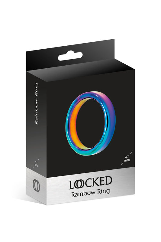 Cockring arc en ciel en métal irisé (4.7 cm)