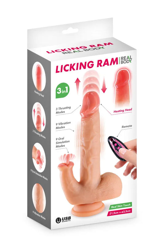 Gode ventouse vibrant (licking ram )